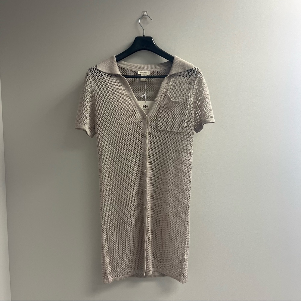 Crochet-Style Button-up polo